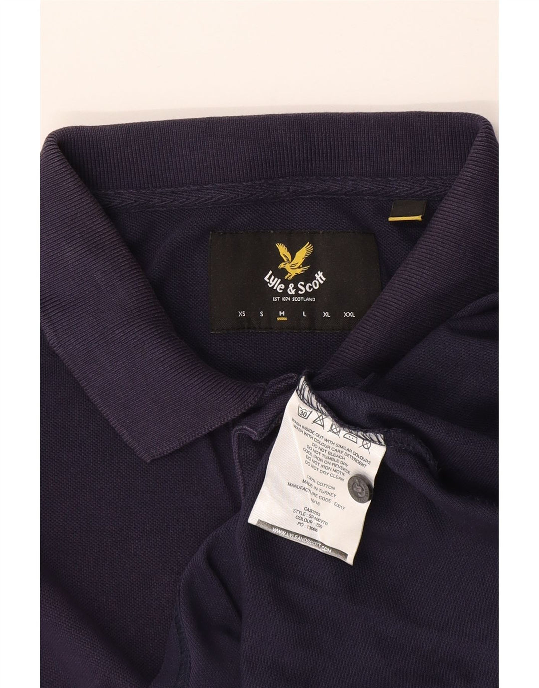 Lyle & Scott herre poloshirt Medium marineblå bomuld