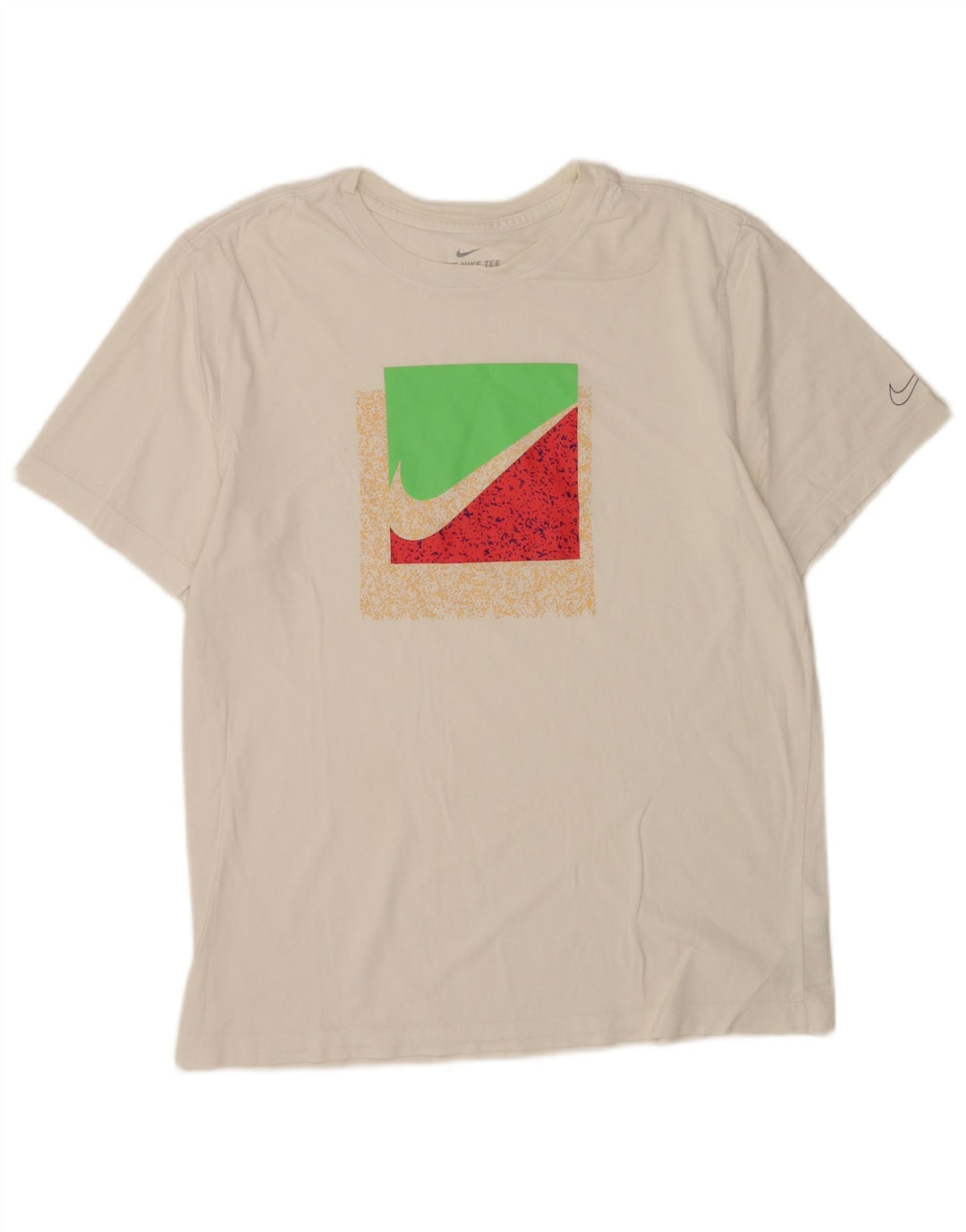Nike grafisk T-shirt top til mænd, stor hvid bomuld
