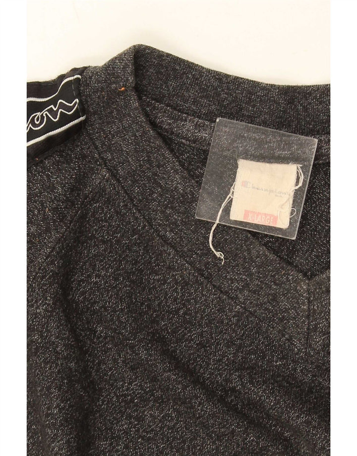 Champion Herre Grafisk T-Shirt Top XL Grå Flecked Bomuld