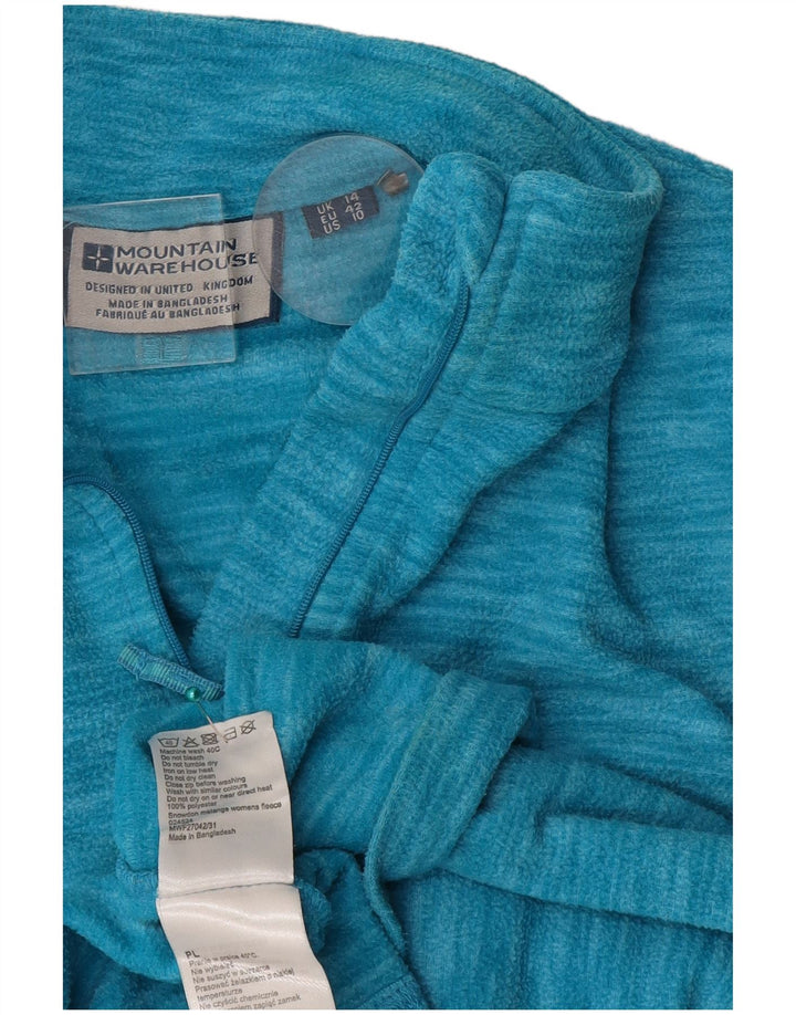 Mountain Warehouse Dame Fleece Jumper UK 14 Large Blue Flecked Polyester
