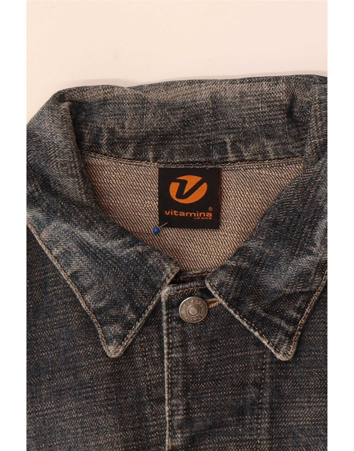 Vitamina Dame denimjakke UK 18 XL Grå Bomuld