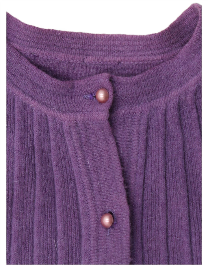 VINTAGE Dame cardigan Sweater UK 14 Medium Purple