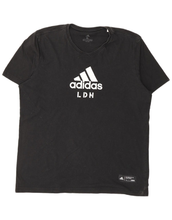 Adidas Herre grafisk T-shirt top XL sort bomuld