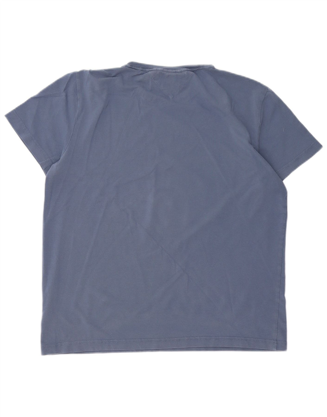 TOMMY HILFIGER Dame Slim Fit T-Shirt Top UK 18 XL Blå Bomuld