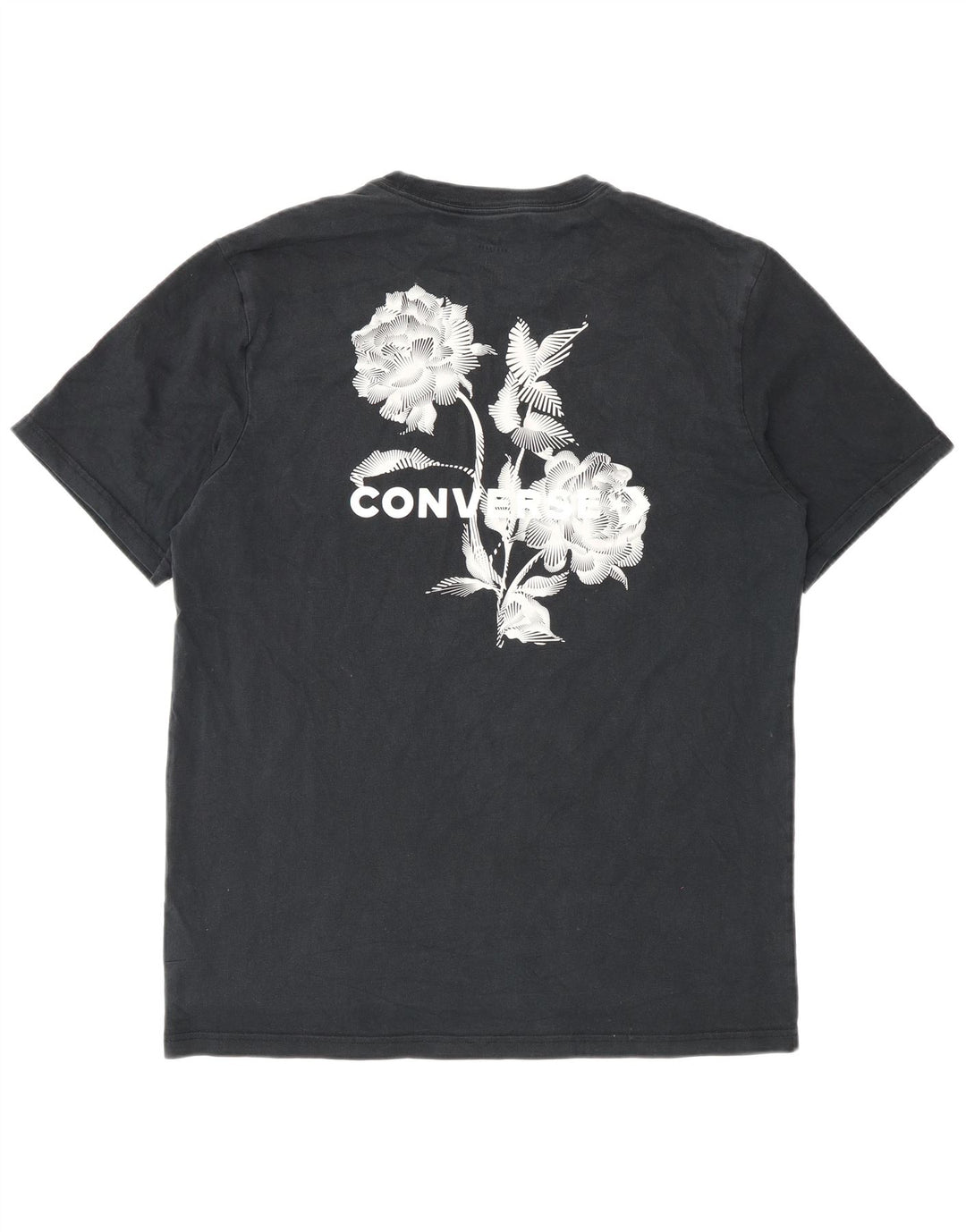 Converse Herre grafisk T-shirt Top Stor sort bomuld