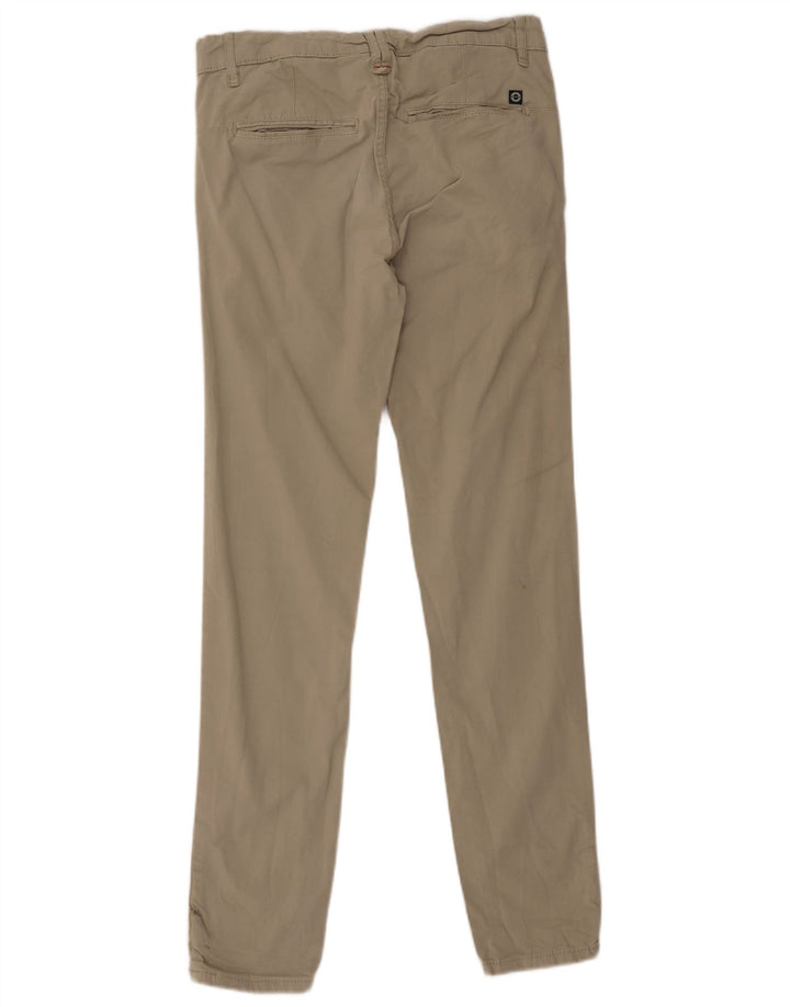 Zara Herre Slim Chino Bukser EU 38 Small W31 L31 Beige Bomuld