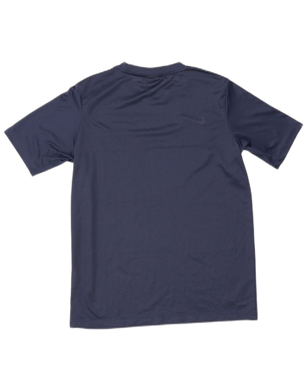 Nike drenge Dri Fit T-shirt top 13-14 år XL marineblå farveblok