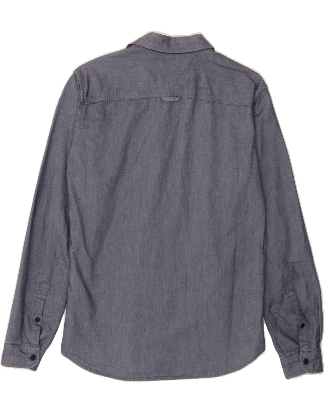 TOMMY HILFIGER Mens Slim Fit Shirt Small Navy Blue Cotton Vintage Tommy Hilfiger and Second-Hand Tommy Hilfiger from Messina Hembry 