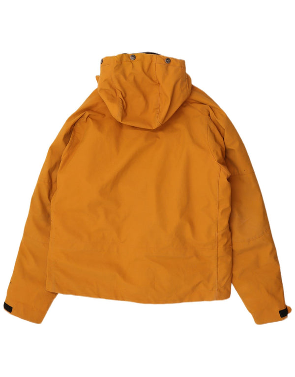 Machu Picchu Herre hættepolstret jakke UK 42 XL gul nylon