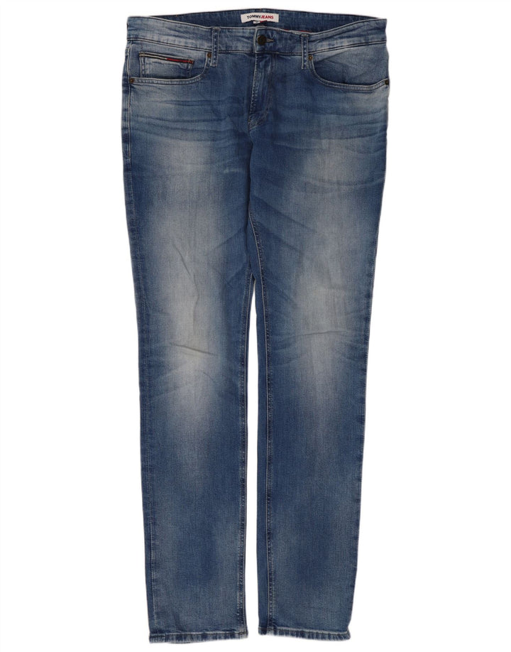 Tommy Hilfiger Herre Slim Jeans W36 L34 Blå Bomuld