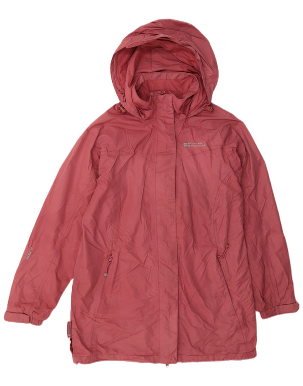 Mountain Warehouse Dame Regnfrakke med hætte UK 14 Large Pink Polyester