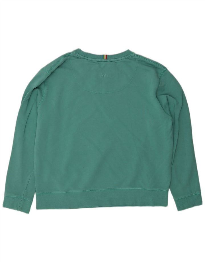 Joules Dame Oversized Sweatshirt Jumper UK 12 Medium Grøn Bomuld