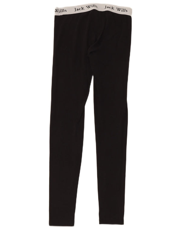 Jack Wills Grafiske Leggings til kvinder UK 10 Small Black Colourblock Bomuld