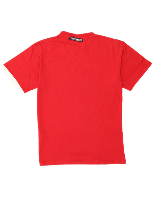 Reebok herre T-shirt top XS rød stribet bomuld