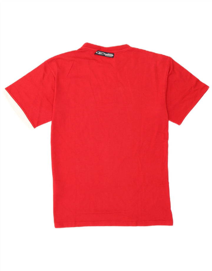 Reebok herre T-shirt top XS rød stribet bomuld