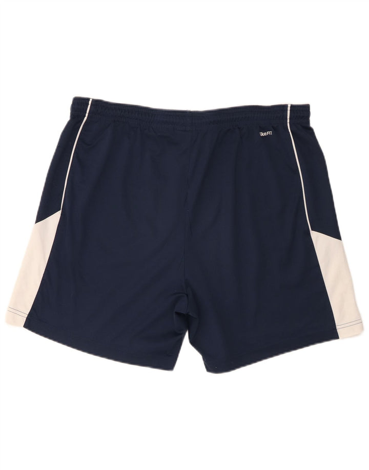 Nike Sportsshorts til mænd Large Navy Blue Colourblock Polyester