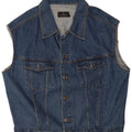 Vintage Herre Denim Gilet UK 46 3XL Blå