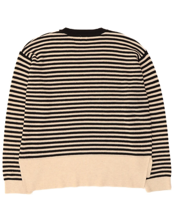 John Lewis Dame Jumper Sweater UK 14 Stor Sort Stribet