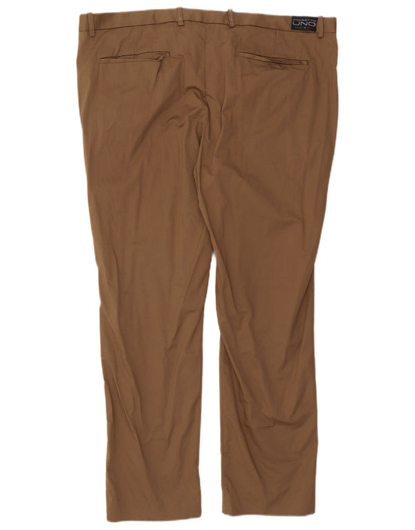 Marks & Spencer Herre Autograph Slim Suit Bukser W44 L31 Beige Bomuld