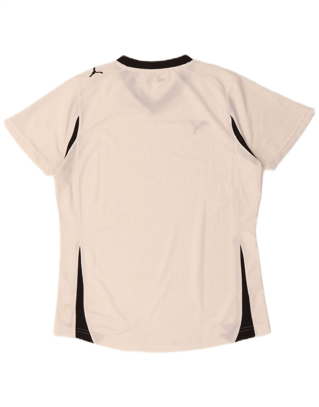 Puma T-Shirt Top UK 16 Stor Hvid Colourblock Polyester