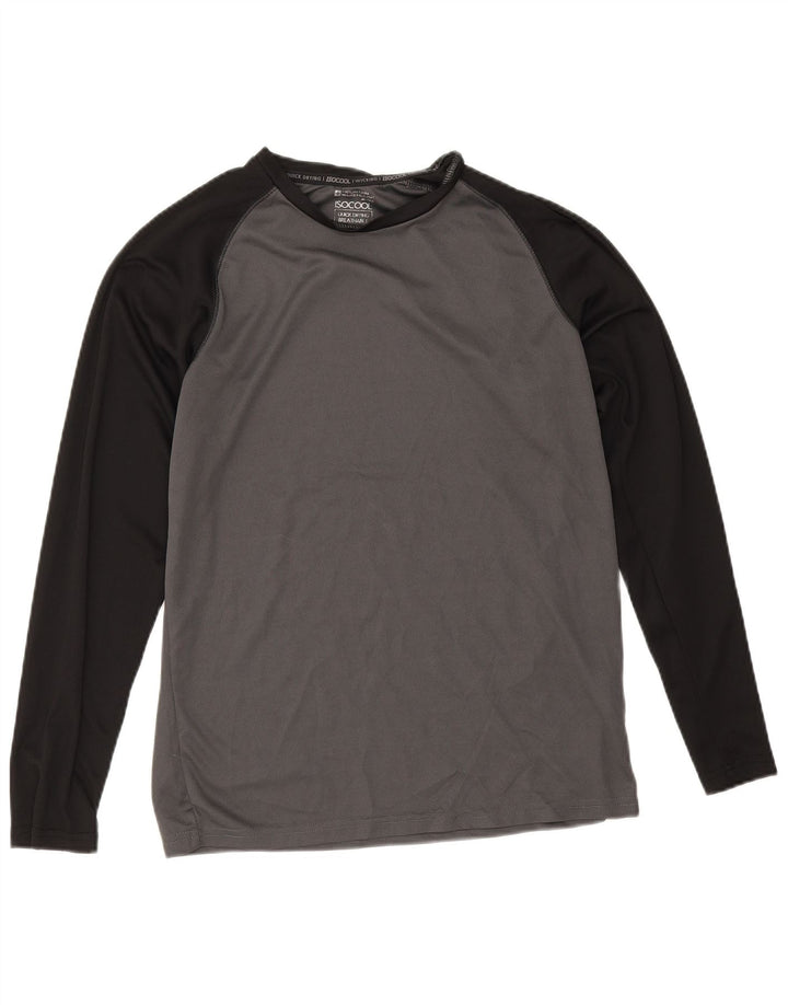 Mountain Warehouse Herre IsoCool Top Langærmet Lille Grå Colourblock