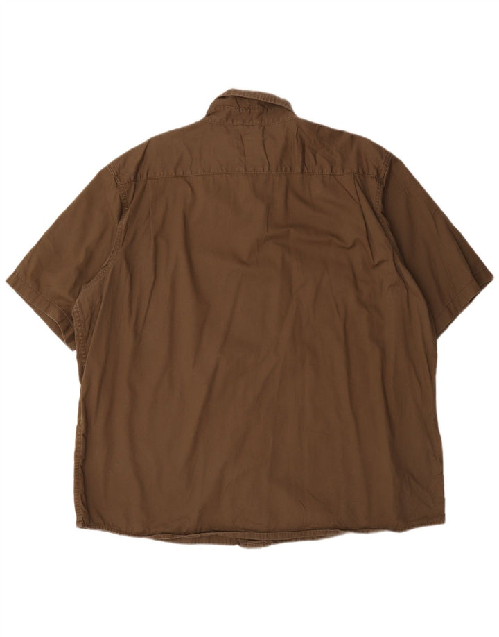 Wrangler Kortærmet Herreskjorte 2XL Khaki Bomuld