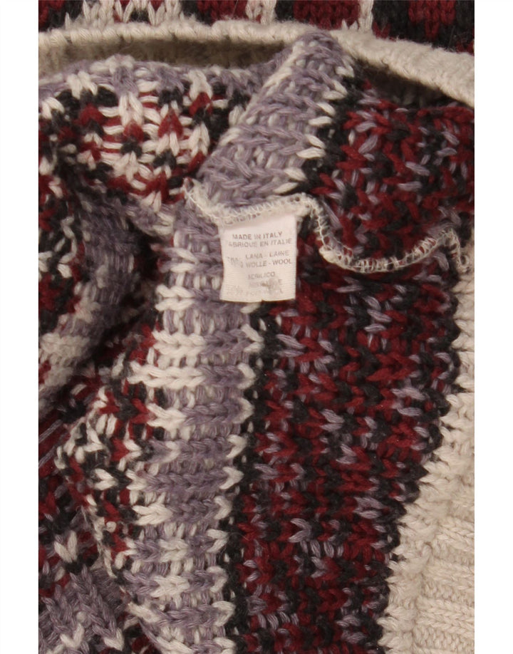 Vintage Herre rullehals sweater Medium Multicolored Fair Isle Wool