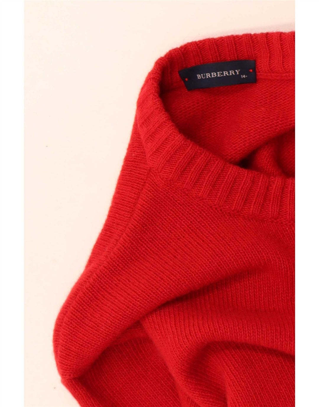 Burberry Boys Boat Neck Jumper Sweater 13-14 År Rød