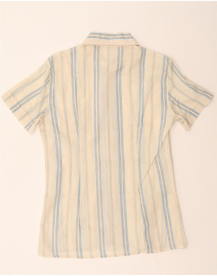 INGRAM Mens Short Sleeve Shirt Size 40 15 Medium White Striped Vintage Ingram and Second-Hand Ingram from Messina Hembry 