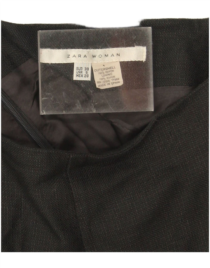 Zara lige nederdel til kvinder EU 38 Small W28 Black Rayon