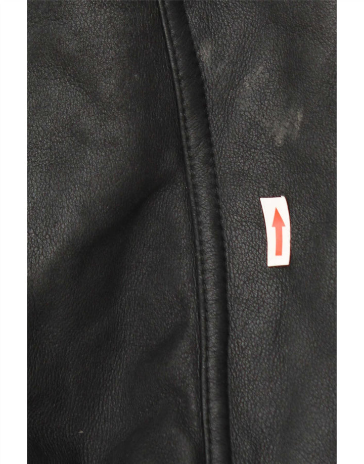 Vintage Womens Shearling Jacket IT 46 Large Black Shearling