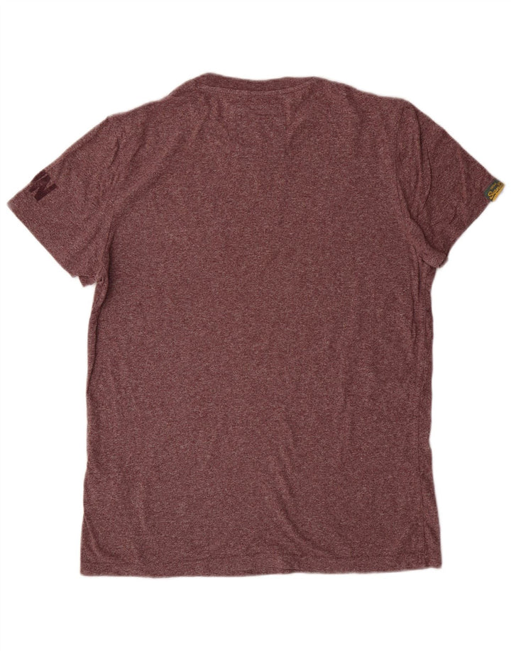 Superdry Grafisk T-shirttop til kvinder Stor rødbrun flækket bomuld