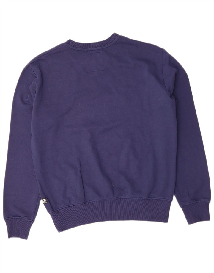 G-STAR Grafisk sweatshirt til mænd, lille marineblå bomuld