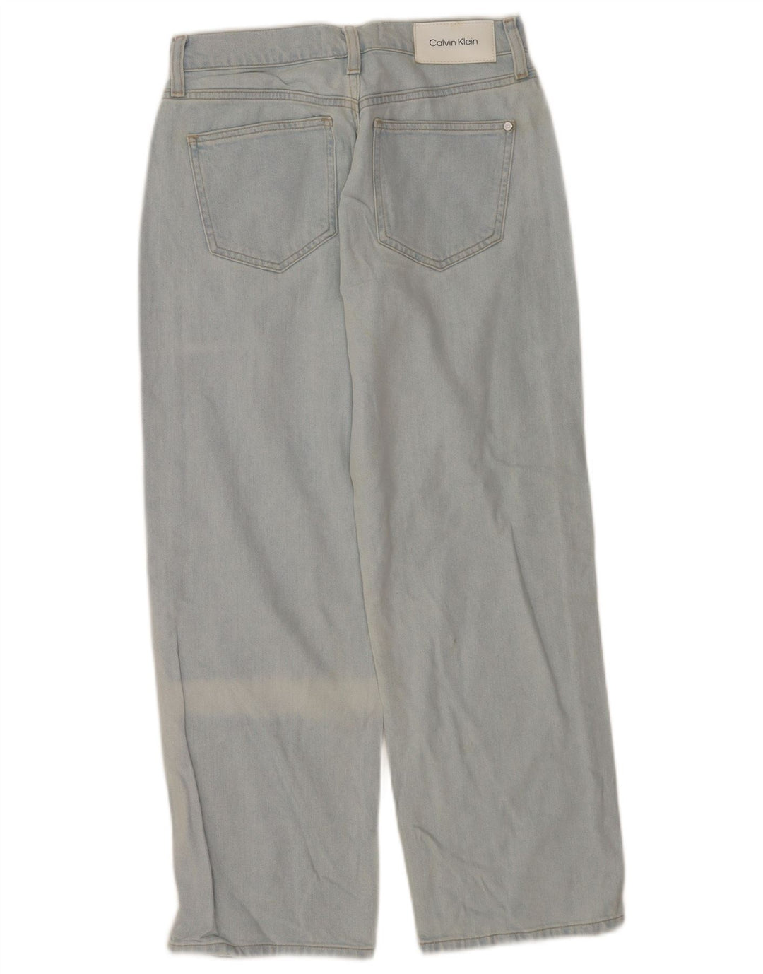 CALVIN KLEIN Dame Straight Jeans W28 L27 Blå Bomuld