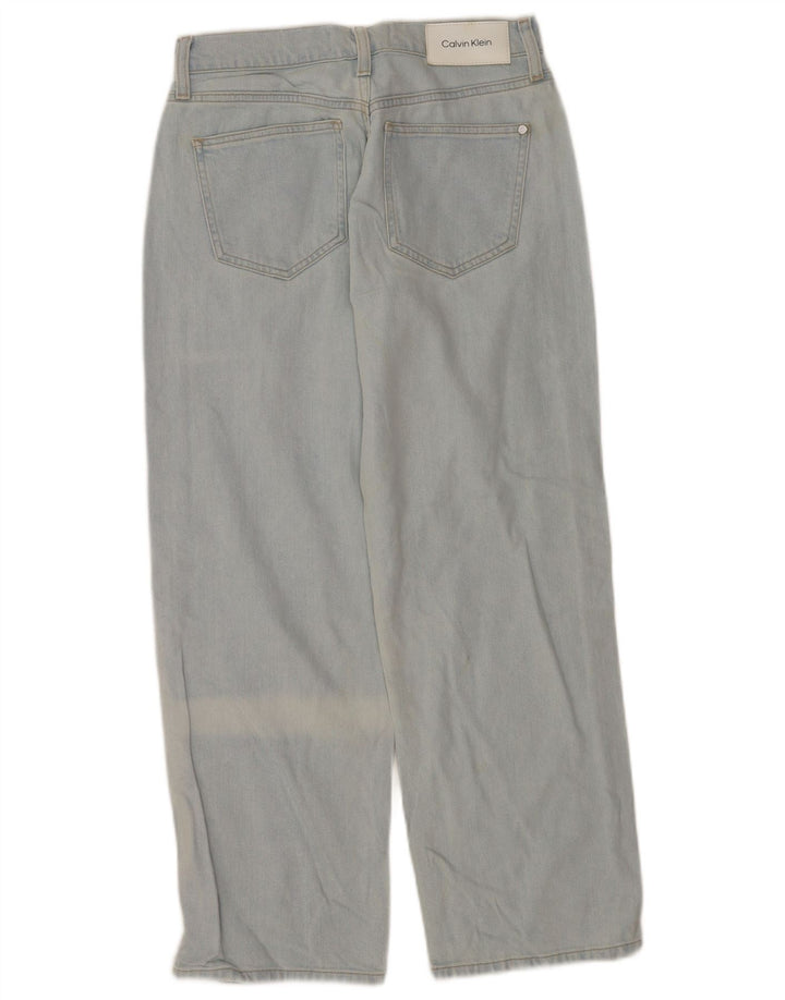CALVIN KLEIN Dame Straight Jeans W28 L27 Blå Bomuld