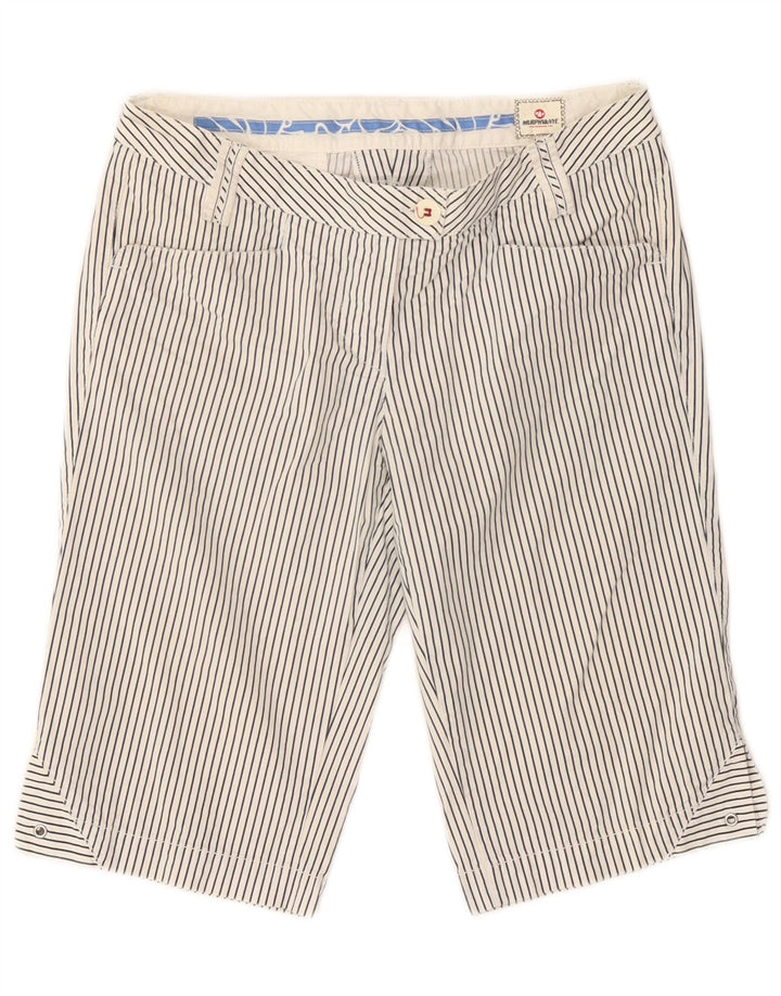 Murphy & Nye Bermuda-shorts til kvinder W28 Medium hvid stribet bomuld