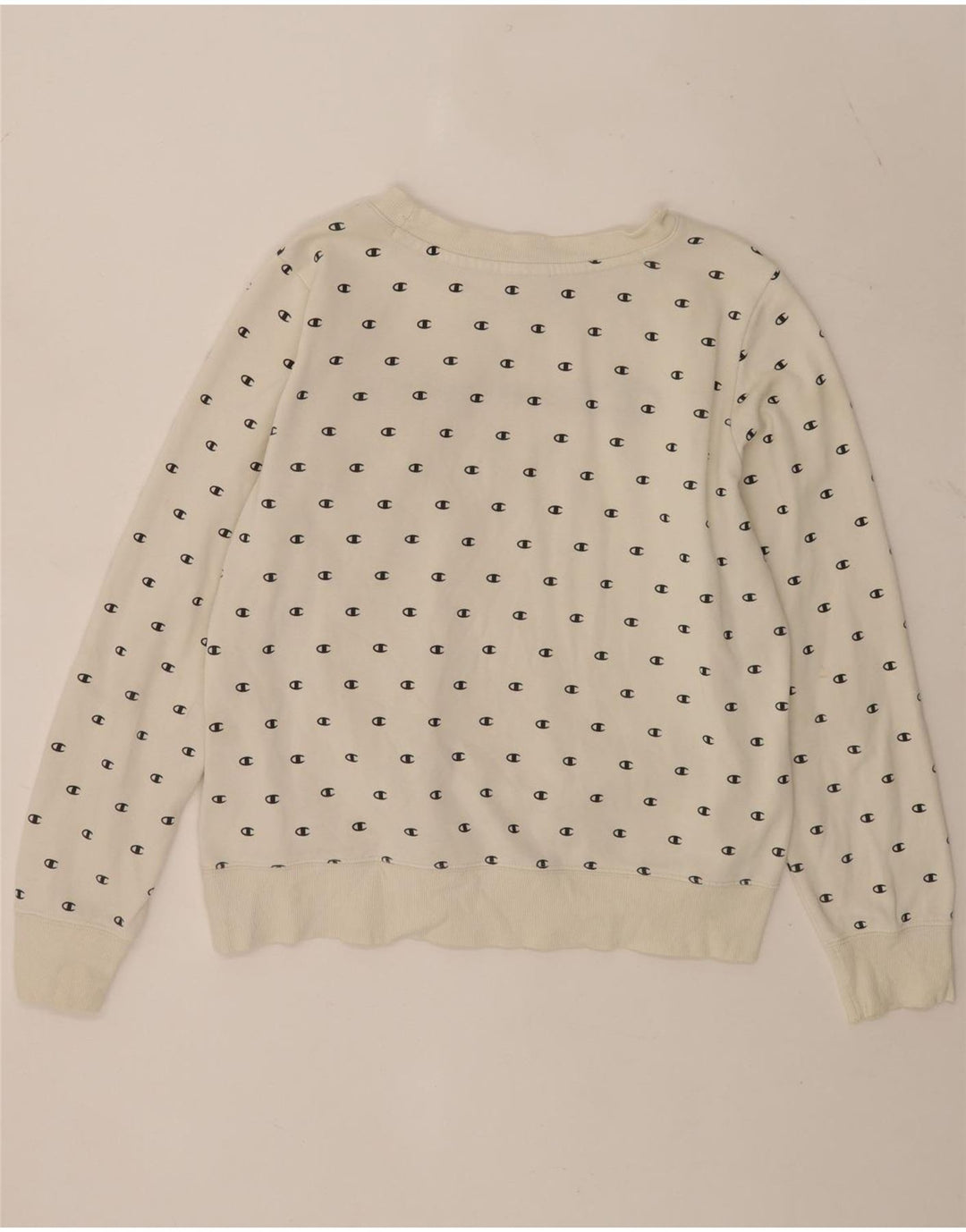 Champion Drenge Grafisk Sweatshirt Jumper 11-12 År Stor Hvid Plettet