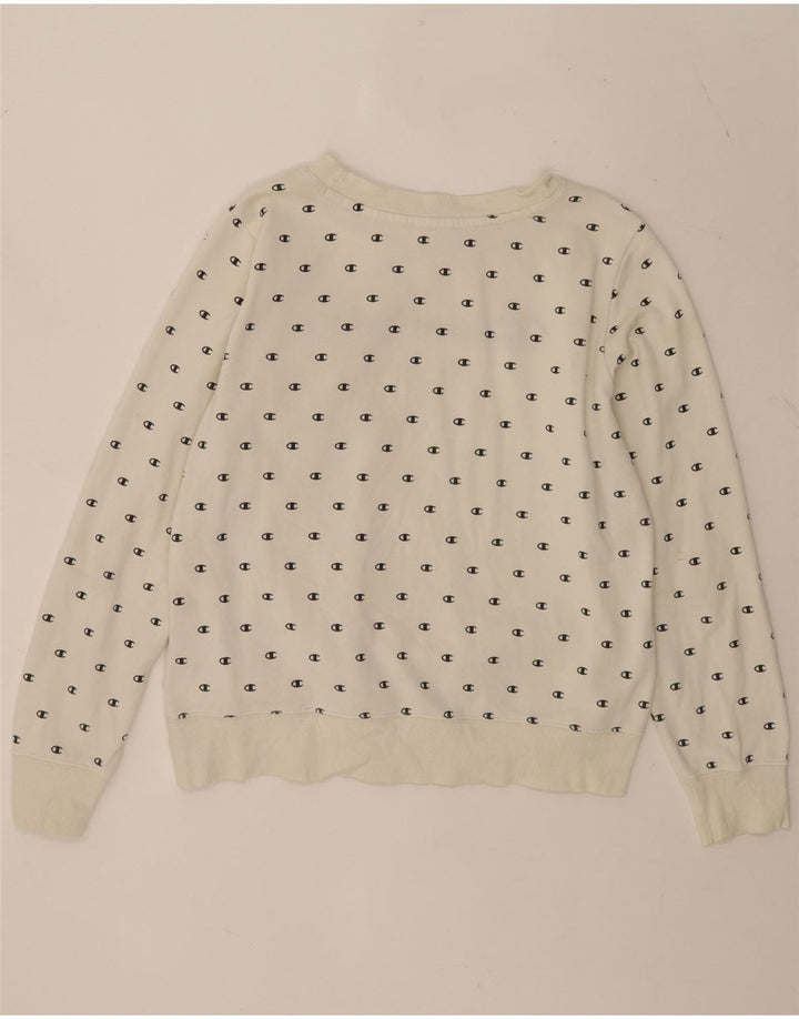 Champion Drenge Grafisk Sweatshirt Jumper 11-12 År Stor Hvid Plettet