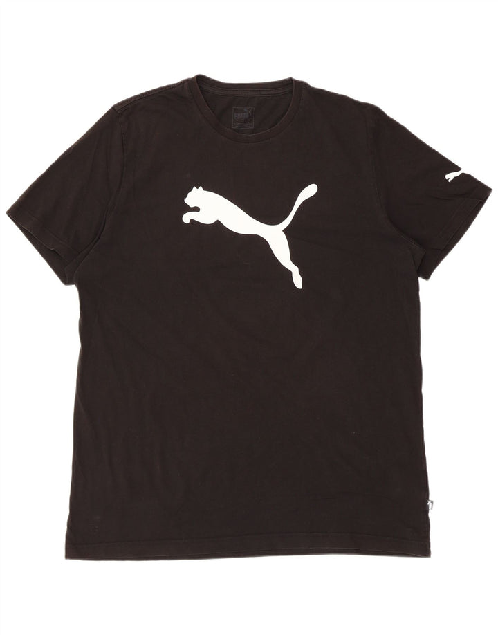 PUMA Herre grafisk T-shirt top XL sort bomuld