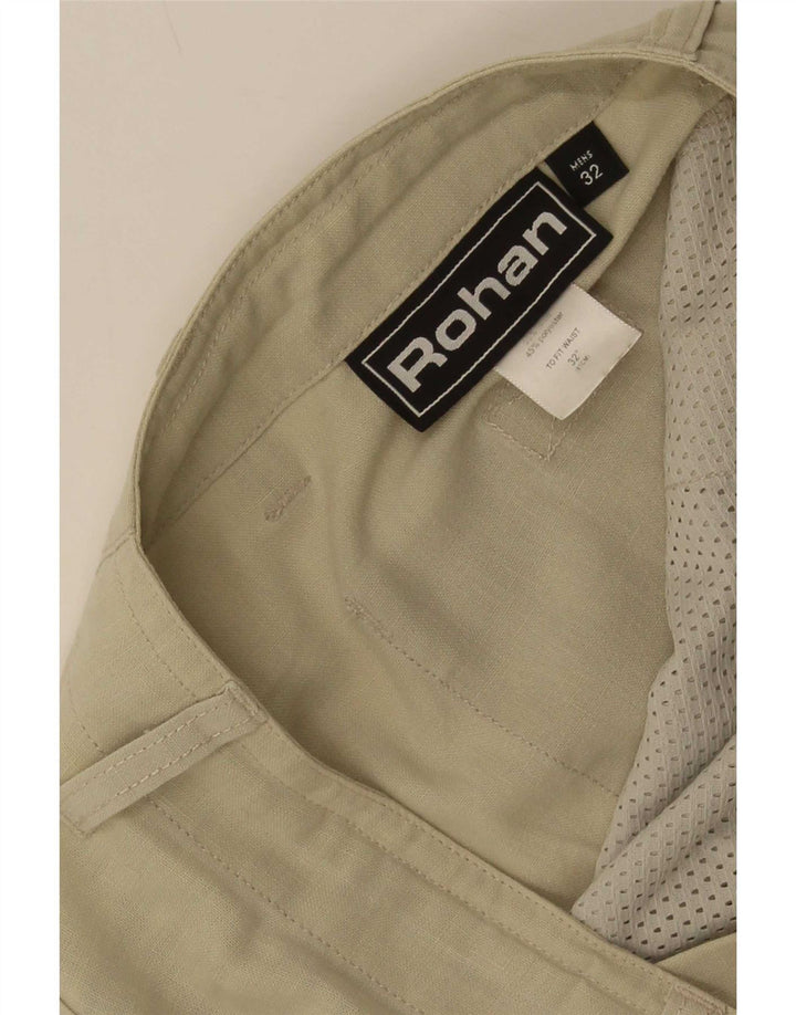 Rohan Herre Casual Shorts Medium W32 Khaki Linen