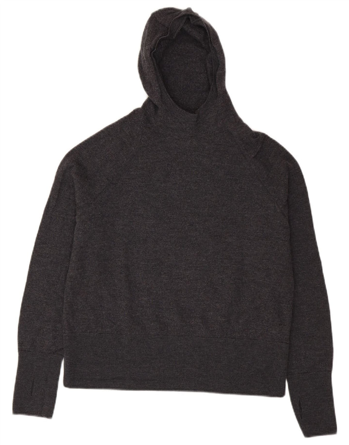Cos Dame Crop Hættetrøje UK 14 Medium Grey Uld