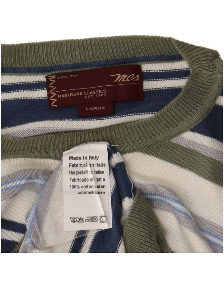 MARLBORO CLASSICS Herre Crew Neck Jumper Sweater Large Multicolor
