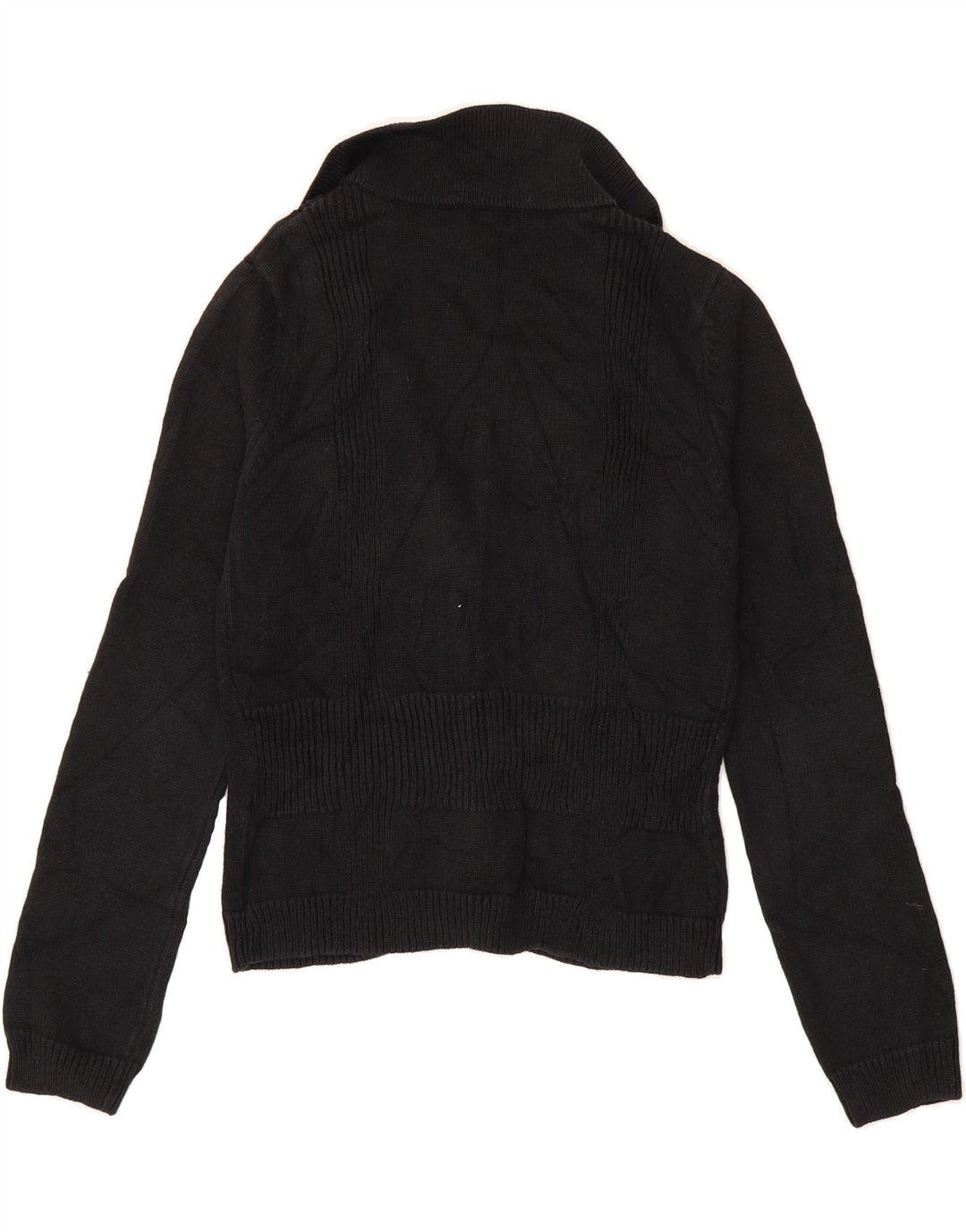 MOSSIMO Womens Cardigan Sweater UK 10 Small Black Cotton Vintage Mossimo and Second-Hand Mossimo from Messina Hembry 