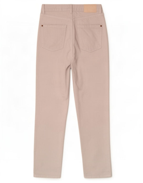 Zara Womens High Rise Tapered Jeans EU 34 2XS W24 L26 Hvid