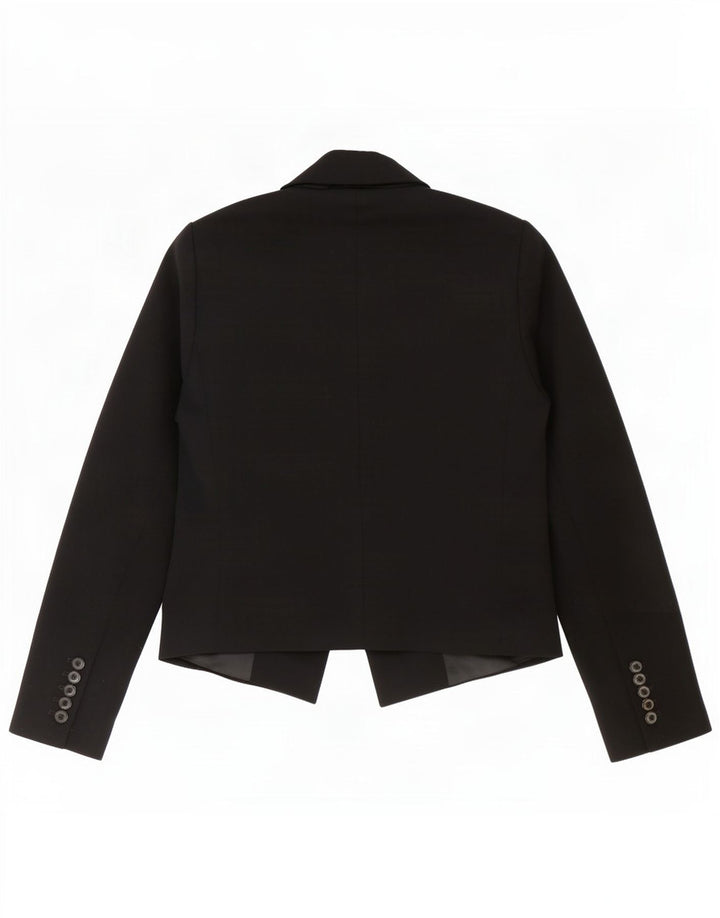 Zara Womens Open Blazer Jacket UK 10 Small Black Polyester