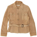 Vintage dame ruskindsjakke IT 48 XL beige læder