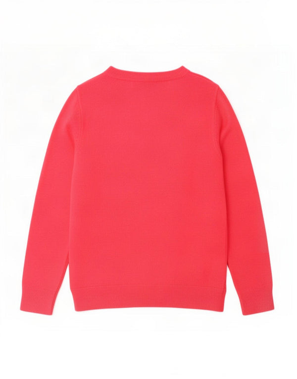 Marks & Spencer Dame Boat Neck Jumper Sweater UK 10 Small Pink Acryl