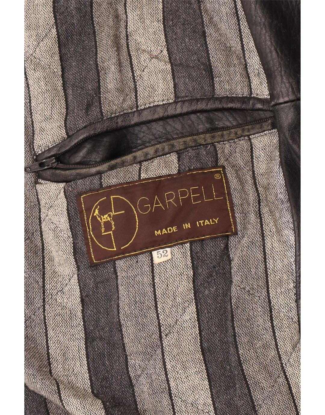 Vintage dame læderjakke IT 52 2XL sort læder