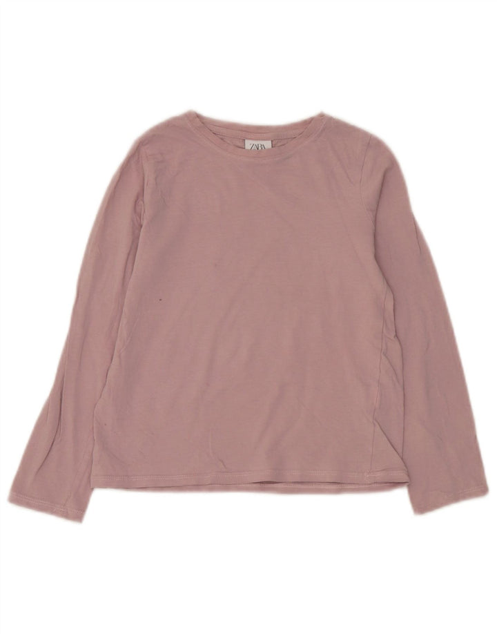 Zara Girl Top Langærmet 8-9 år Pink Bomuld