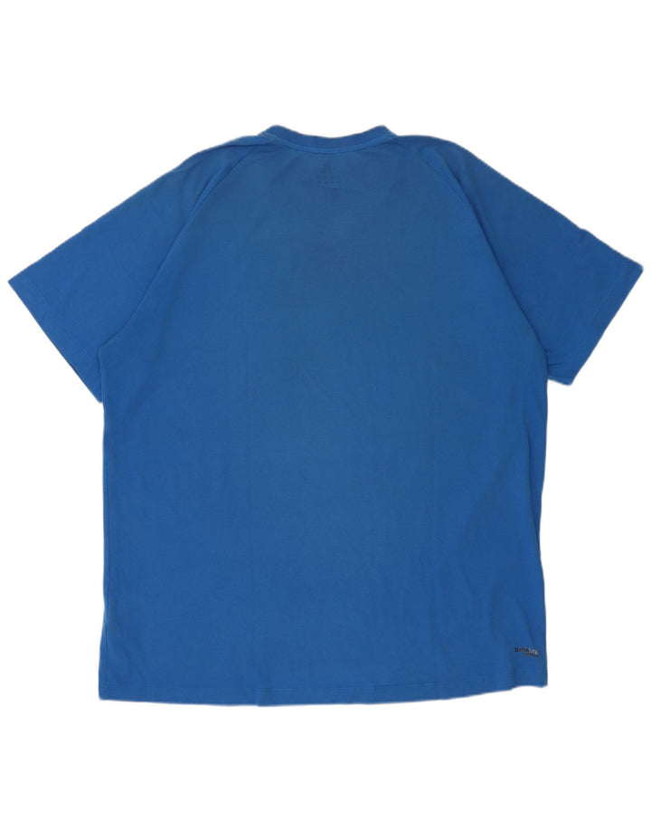 Adidas Herre T-Shirt Top XL Blå Bomuld